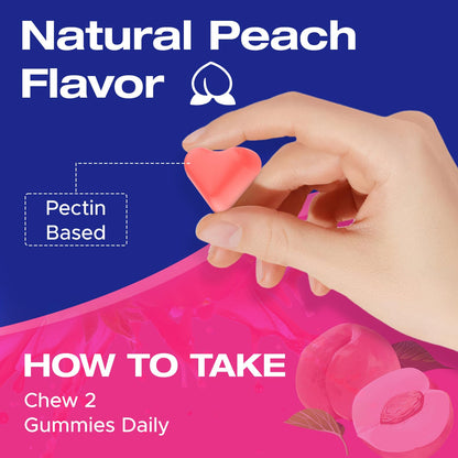 Jovariquethor Booty Gummies for Women – Peach Flavor, Multivitamin & Herbal Blend (120 Count)