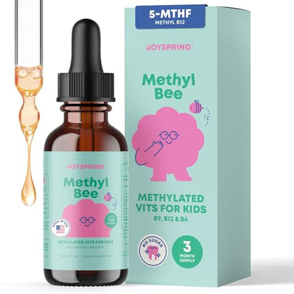 JoySpring MethylBee for Kids — 5-MTHF + Methyl B12 + P5P | Berry Lemonade Drops