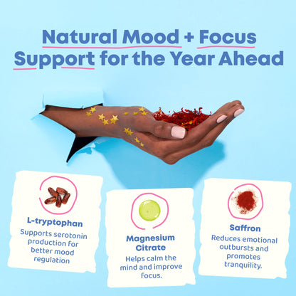 JoySpring Mood Magic for Kids – Natural Mood Support Pixie Sticks with Saffron, Magnesium & Vitamin D3 | Sugar-Free