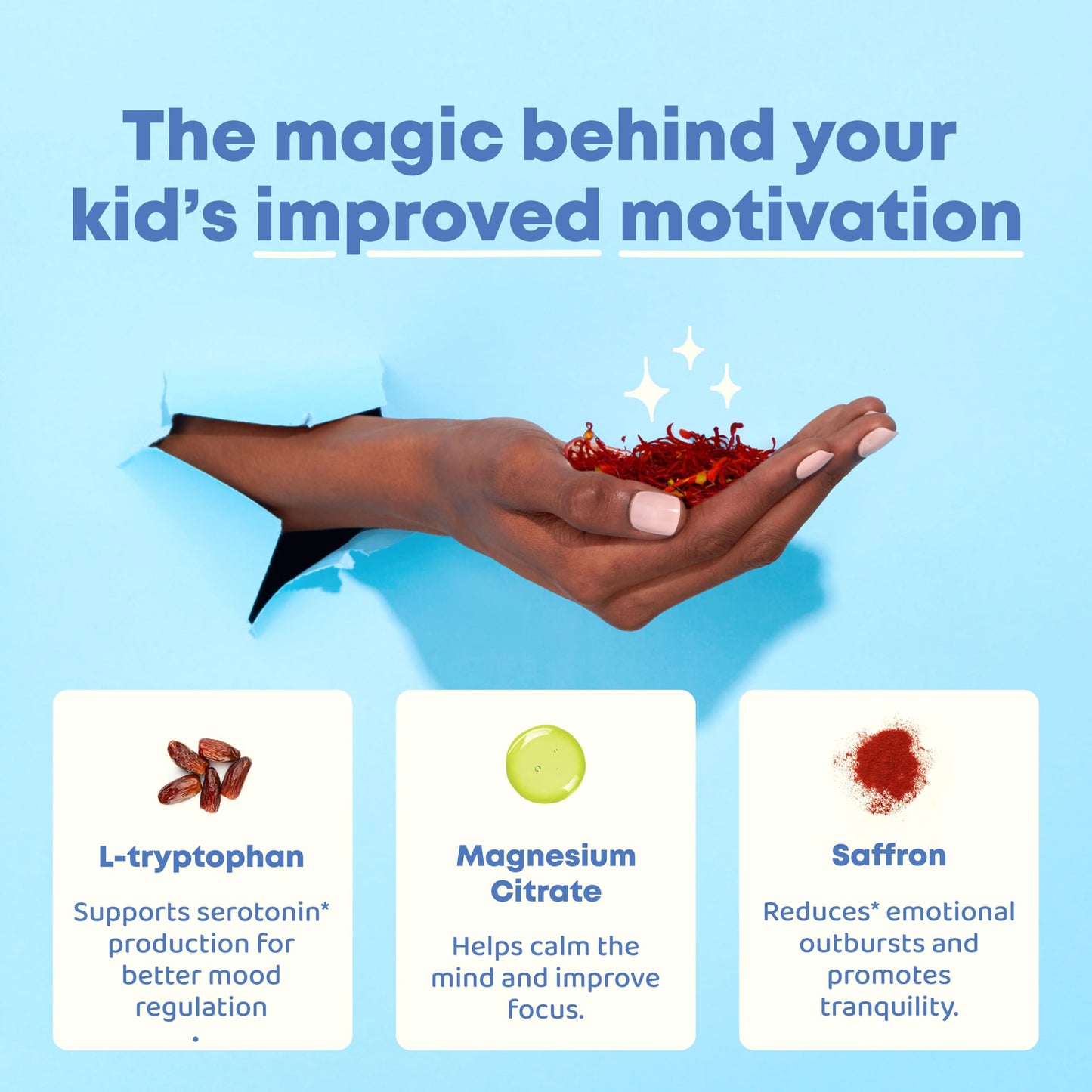 JoySpring Mood Magic for Kids – Natural Mood Support Pixie Sticks with Saffron, Magnesium & Vitamin D3 | Sugar-Free