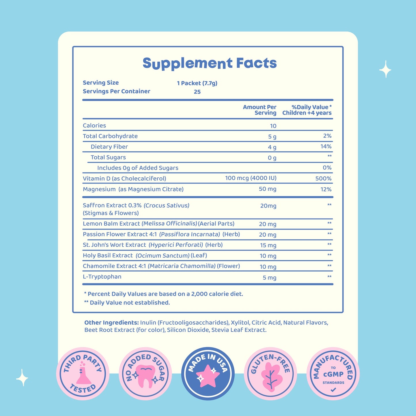 JoySpring Mood Magic for Kids – Natural Mood Support Pixie Sticks with Saffron, Magnesium & Vitamin D3 | Sugar-Free