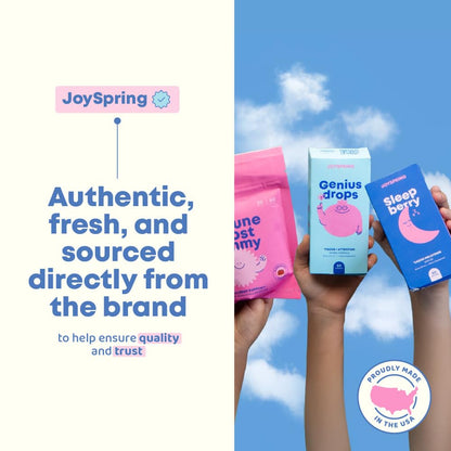 JoySpring Mood Magic for Kids – Natural Mood Support Pixie Sticks with Saffron, Magnesium & Vitamin D3 | Sugar-Free
