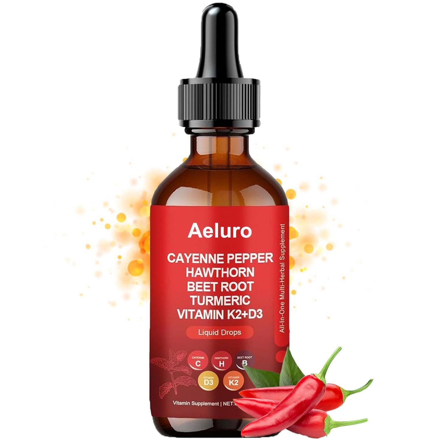 JRR Aeluro Cayenne Pepper Drops - Cayenne Pepper Extract, 60ml (1pc)