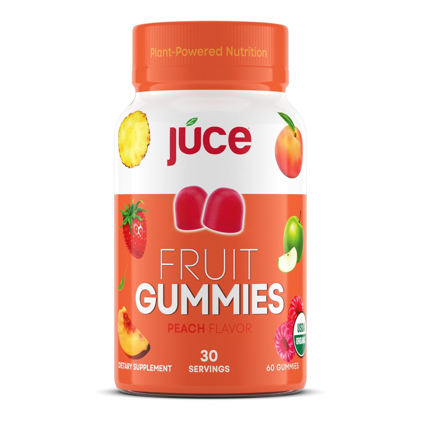Júce Fruit Gummies with Peach Flavor | Superfood Gummies for Optimal Health by Terra Kai Organics
