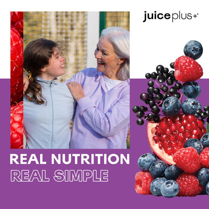 Juice Plus+ Berry Blend Soft Chews – Daily Nutrition from 12 Plants for Adults & Kids (1 Month, 30 Chews)