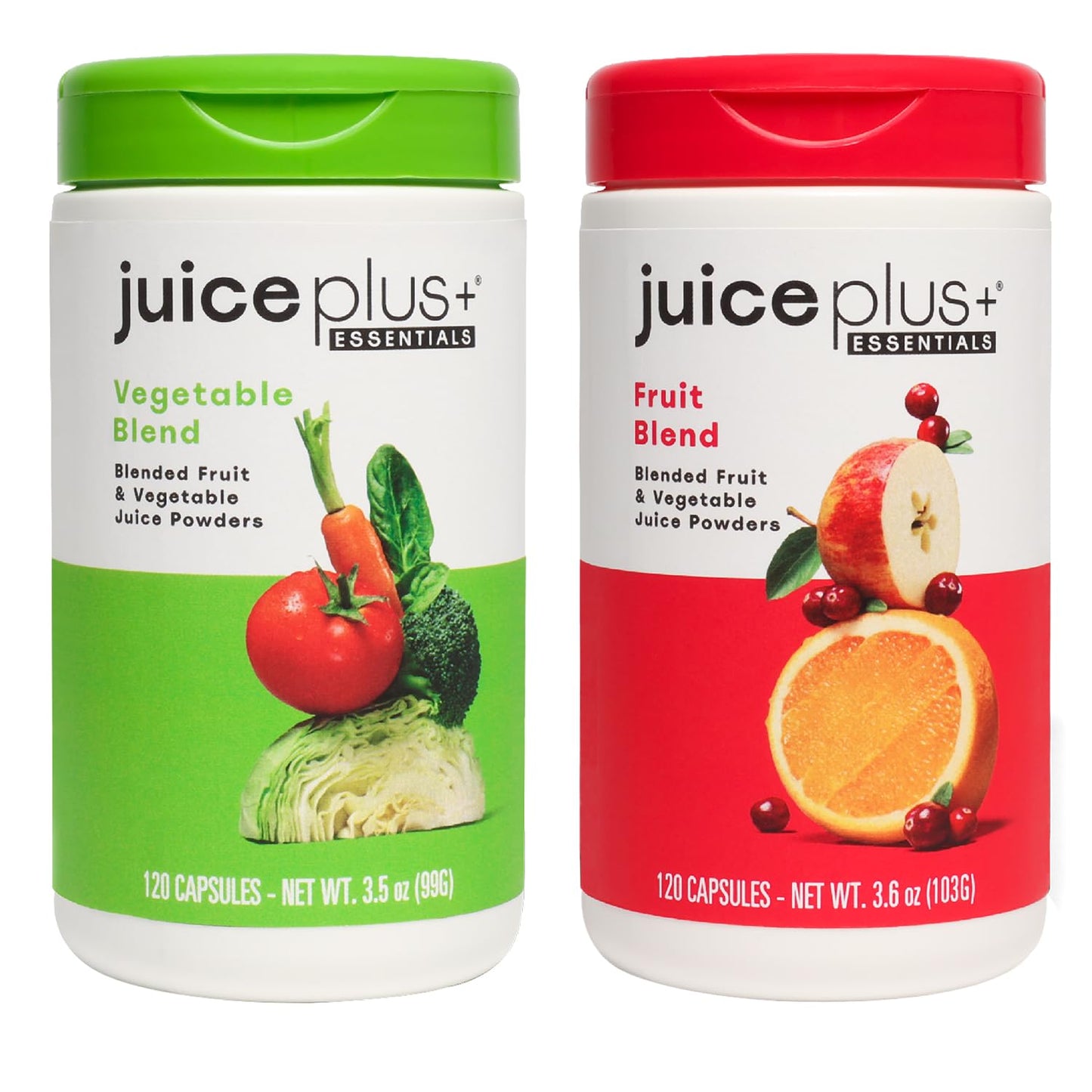 Juice Plus+ Fruit & Vegetable Blend: 20 Fruits & Veggies, 2 Bottles, 60 Fruit Servings & 60 Veg Servings
