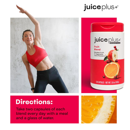 Juice Plus+ Fruit Blend: Plant-Based Whole Food Vitamins | Vegan, Gluten-Free, Non-GMO