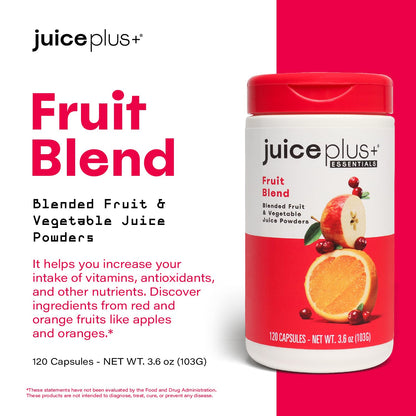 Juice Plus+ Fruit Blend: Plant-Based Whole Food Vitamins | Vegan, Gluten-Free, Non-GMO