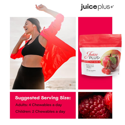 Juice Plus+ Fruit Blend Soft Chews – 11 Fruits & Plant Ingredients (Vegan Gummies, 120)