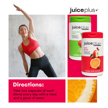 Juice Plus+ Fruit & Vegetable Blend: 20 Fruits & Veggies, 2 Bottles, 60 Fruit Servings & 60 Veg Servings
