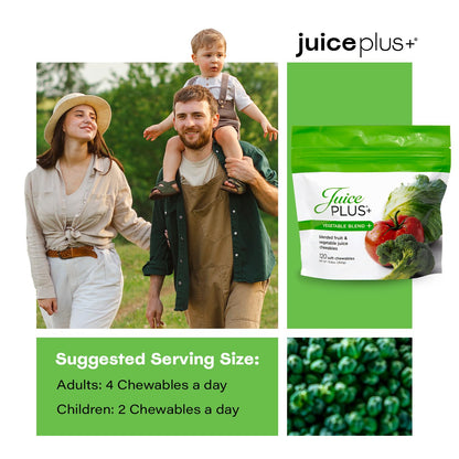Juice Plus+ Vegetable Blend Soft Chews – Vegan Gummies with 11 Vegetables | 1-Month Supply