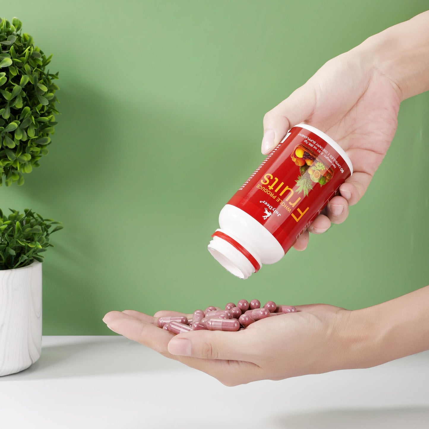 JulyDeer Fruit Supplement – 90 Vegetarian Capsules | 16-Fruit Blend