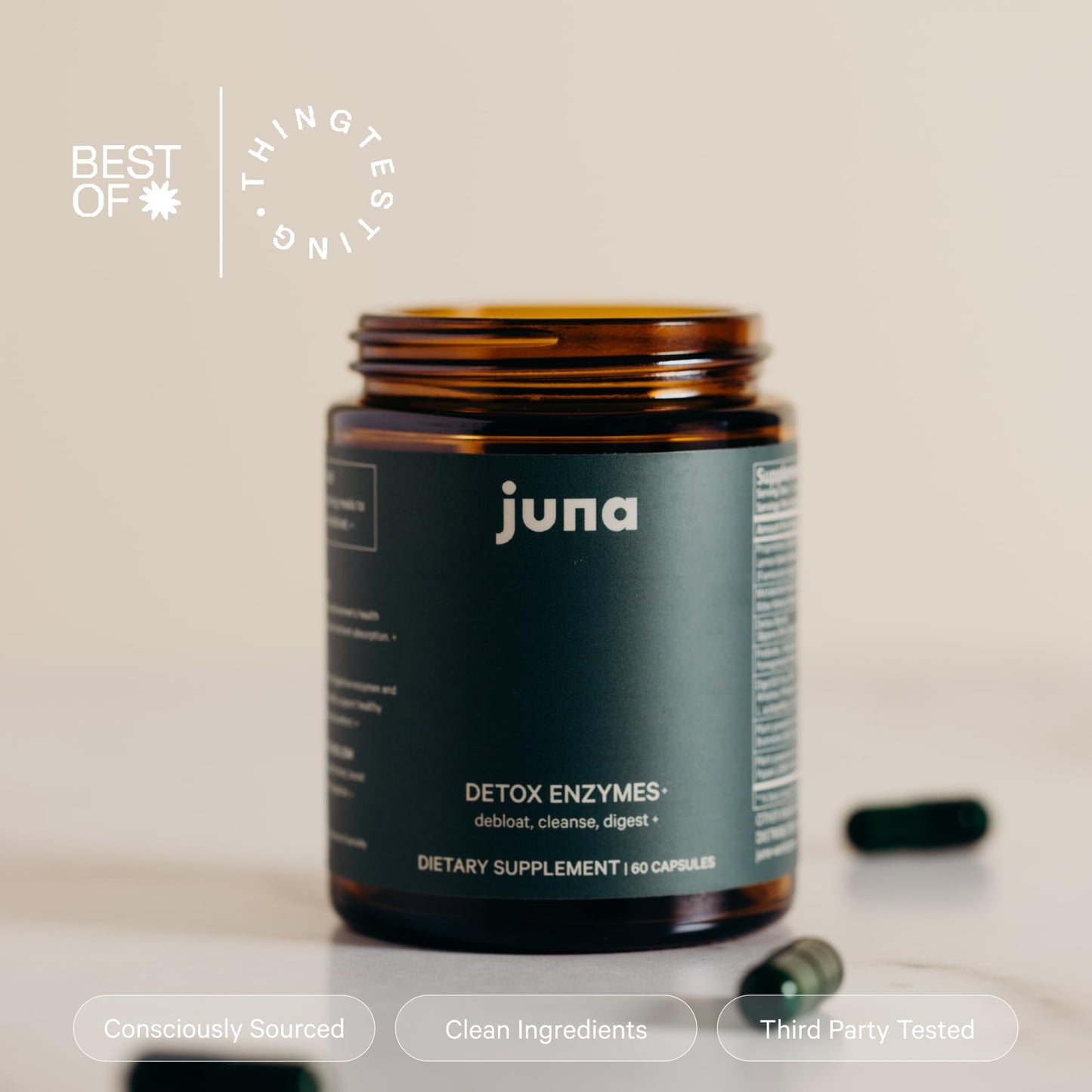 Juna Detox: Fast-Acting Digestive Enzymes & Probiotic for Bloat, Gas & Digestive Comfort