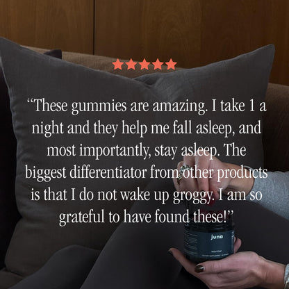 Juna Nightcap Sleep Gummies — Sugar-Free, All-Natural Sleep Aid with Low-Dose Melatonin