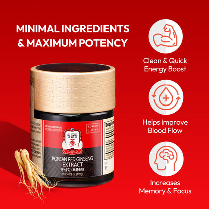 JUNG KWAN JANG US Korean Red Ginseng Extract Paste – Energy & Immune Support (120g)