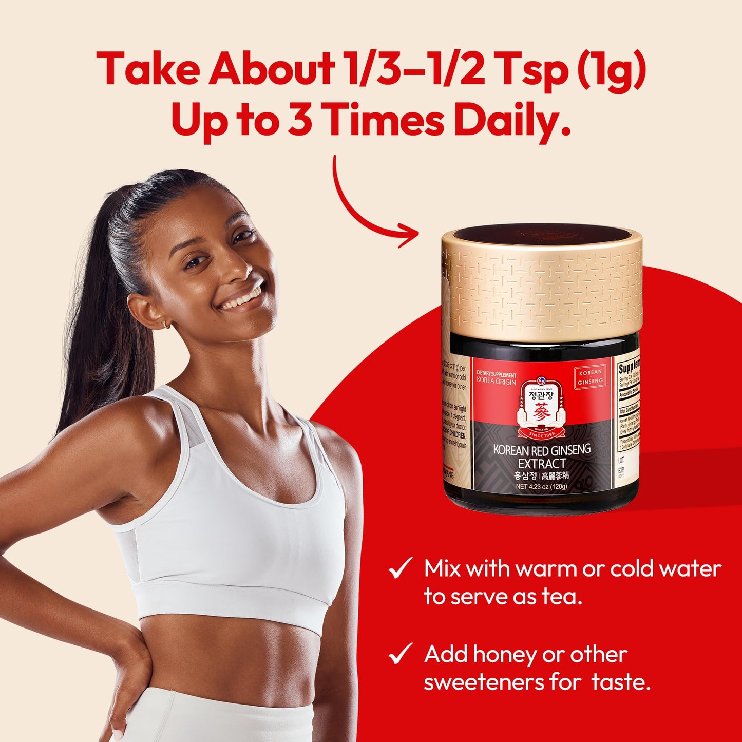 JUNG KWAN JANG US Korean Red Ginseng Extract Paste – Energy & Immune Support (120g)