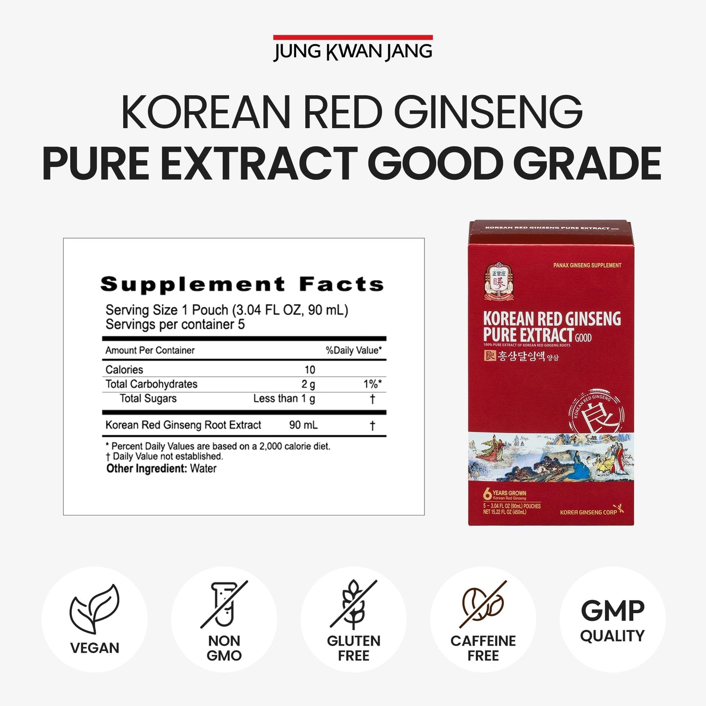 JungKwanJang Korean Red Ginseng Pure Extract – Premium Grade, 30 Count