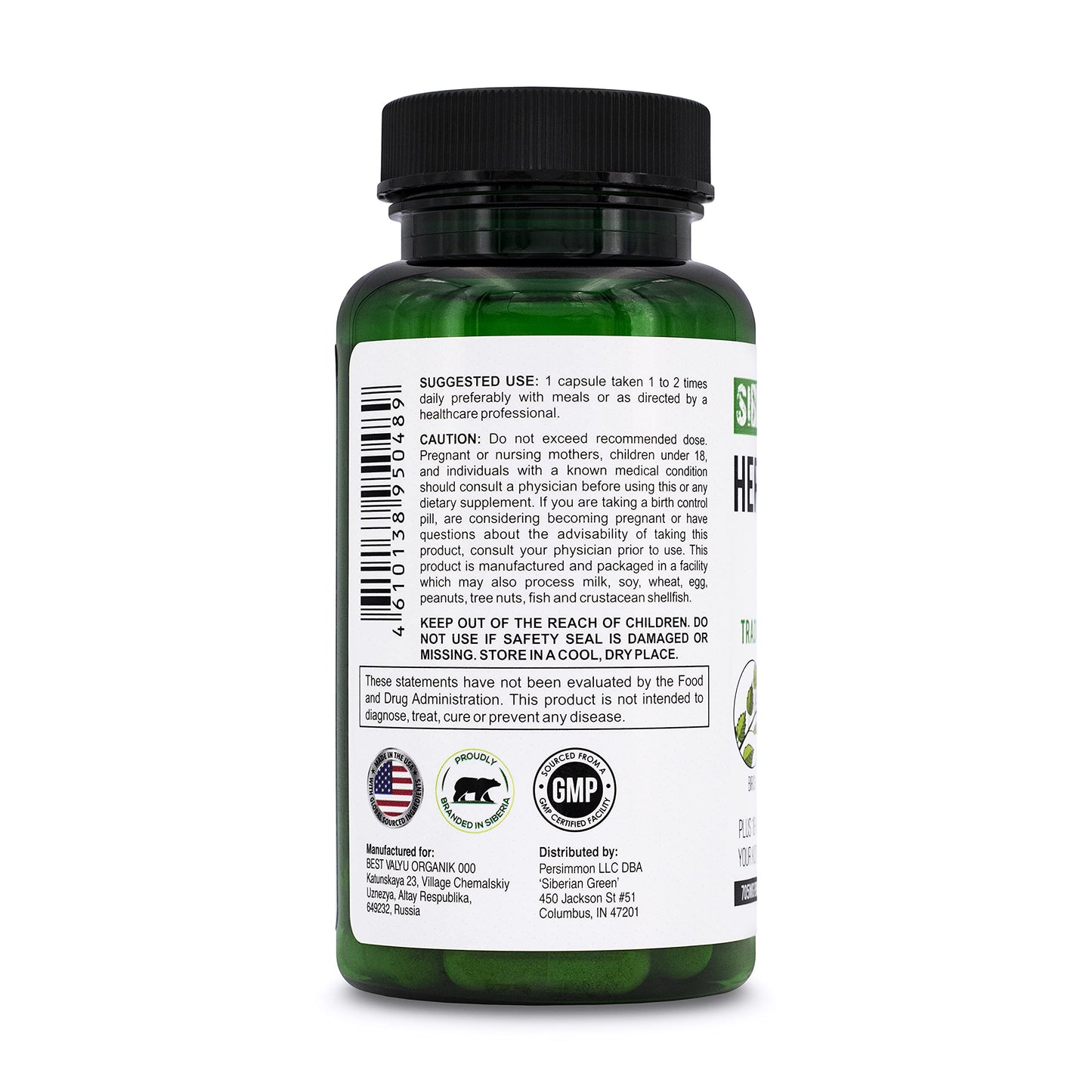 Siberian Green Kidney Detox 60 Capsules – Cranberry, Birch & Juniper Traditional Siberian Formula
