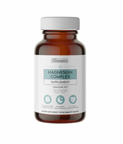 Just Ingredients Magnesium Complex – Five Bioavailable Forms for Relaxation, Sleep & Mood Support | 60 Capsules