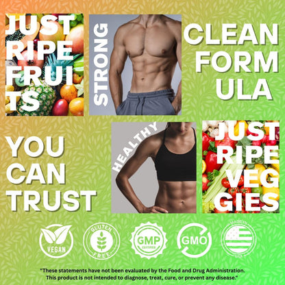 Just Ripe Nutrition Fruits & Veggies Supplement – 180 Whole Food Capsules