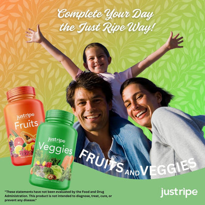Just Ripe Nutrition Fruits & Veggies Supplement – 180 Whole Food Capsules
