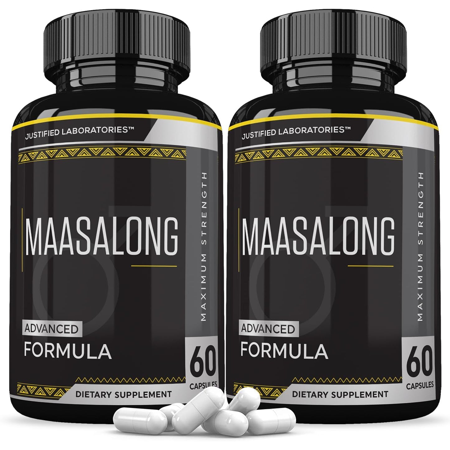 Justified Laboratories Maasalong Advanced Men's Health Formula 2 Pack – 120 Capsules