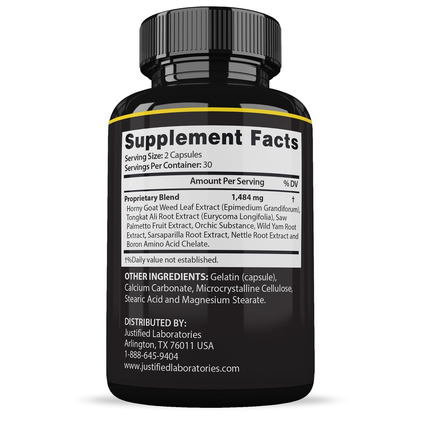 Justified Laboratories Maasalong Advanced Men's Health Formula 2 Pack – 120 Capsules