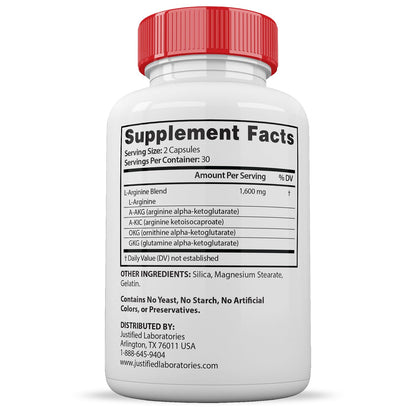 Justified Laboratories | Vital Grow XL Extreme 2 Pack – 1600MG Premium Formula for Men's Health | 120 Capsules