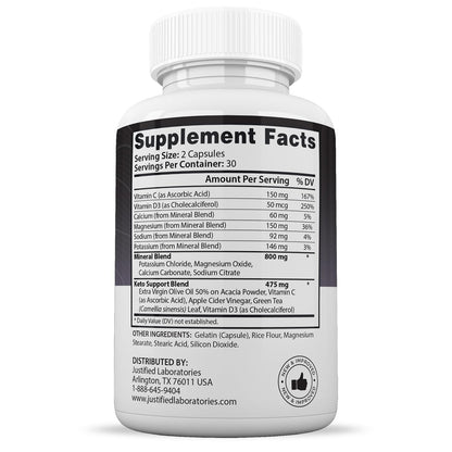 Justified Laboratories Advanced Keto 1500 – 2 Pack, 120 Veggie Capsules (1275mg)