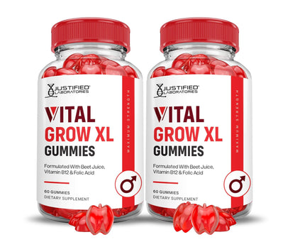 Justified Laboratories Vital Grow XL 1000mg ACV Gummies 2-Pack