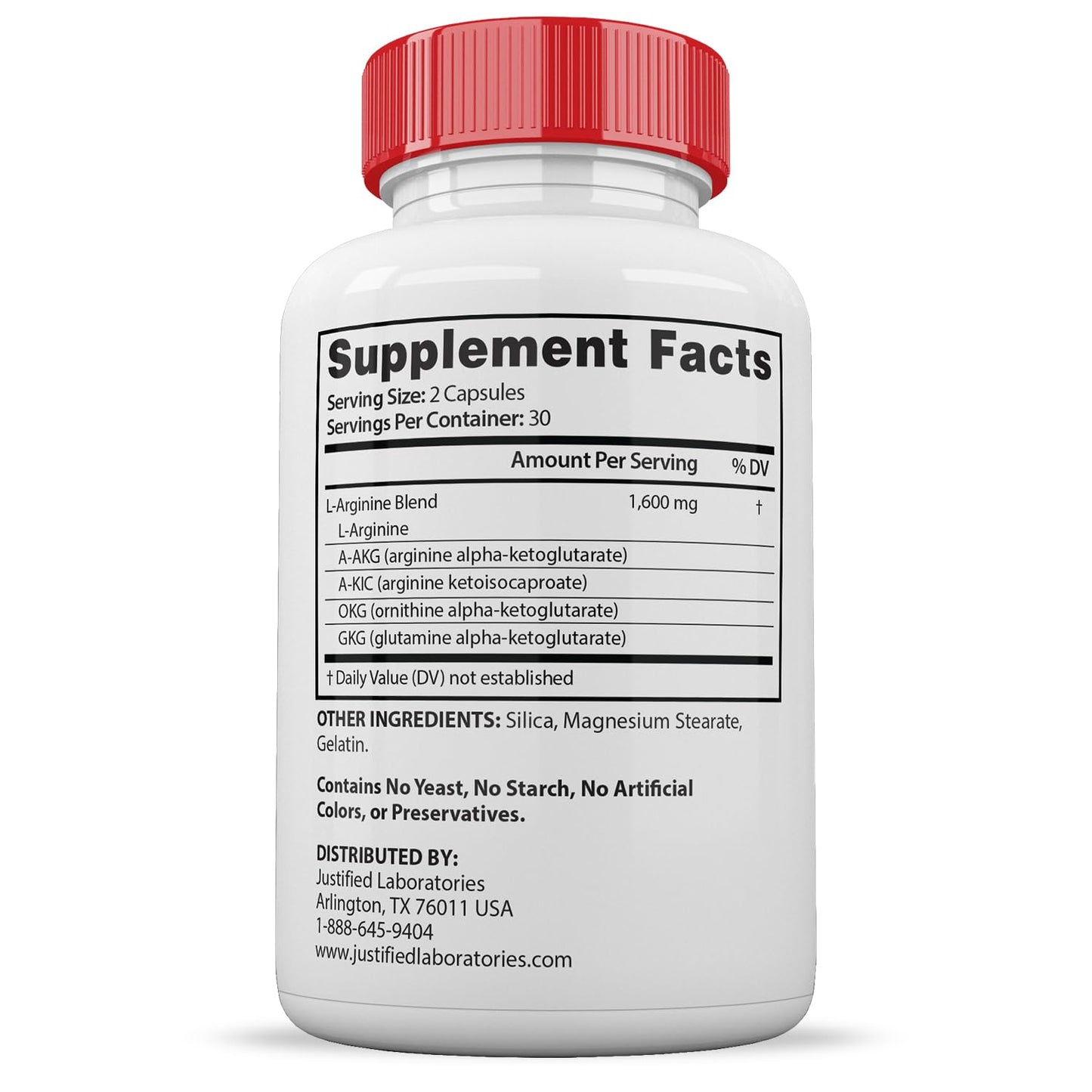 Justified Laboratories | Vital Grow XL Extreme 2 Pack – 1600MG Premium Formula for Men's Health | 120 Capsules