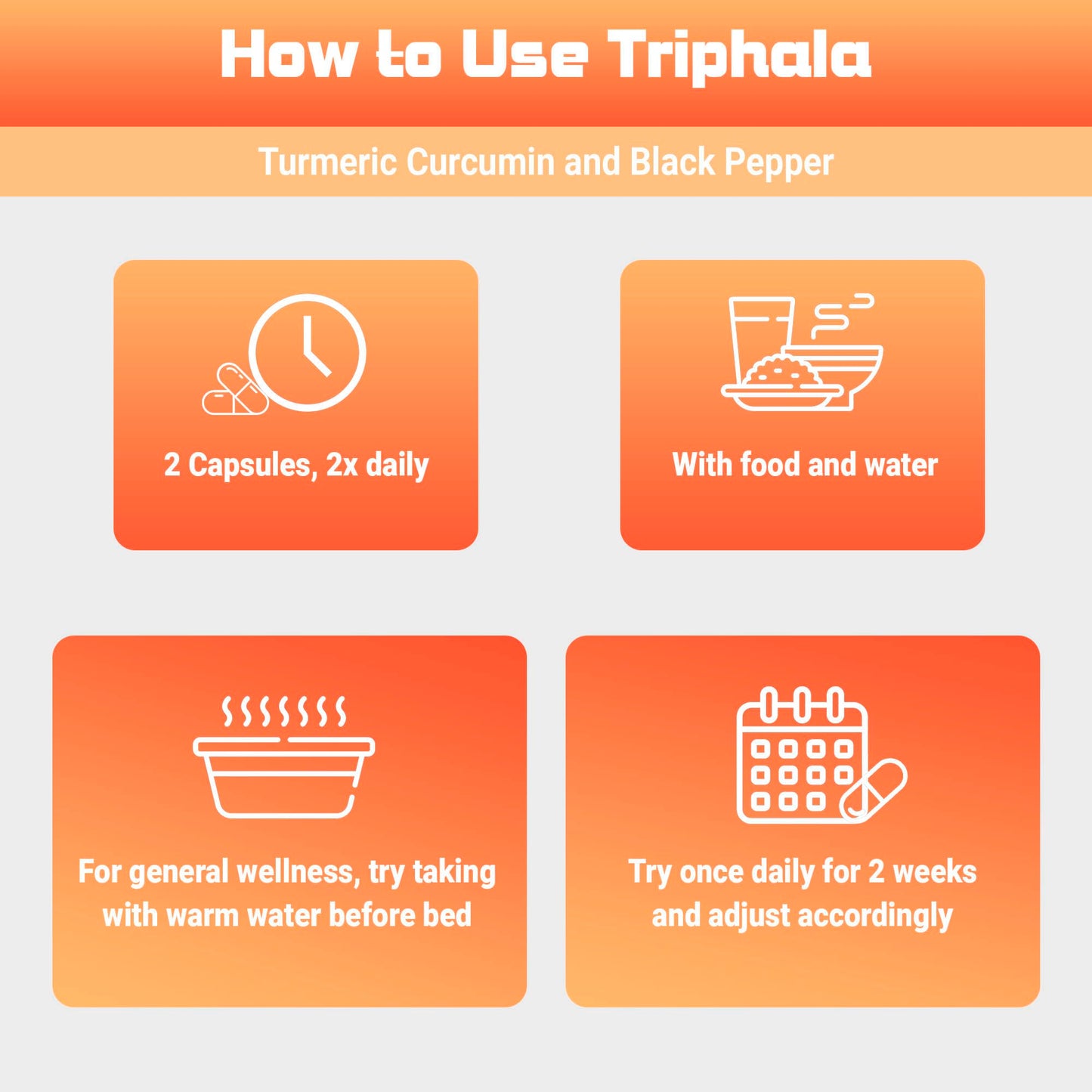 Kailash Herbals Triphala Turmeric Curcumin 1950mg – 100 Vegan Capsules | Digestive Health