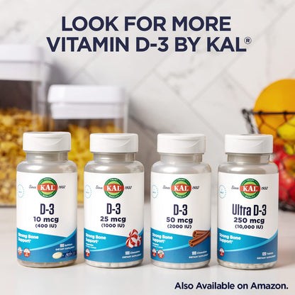 KAL Vitamin D3 1000 IU Softgels – ActivGel, Immune Support, Bone Health (200 Servings)