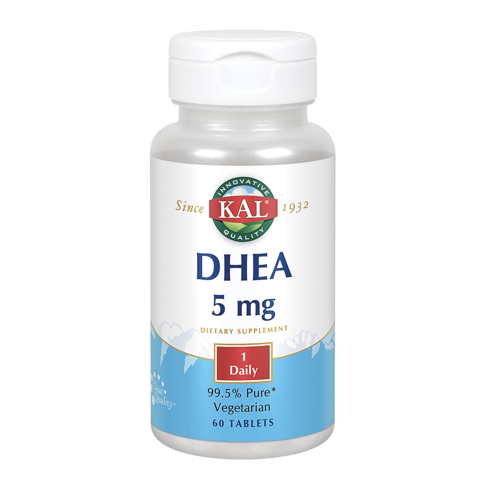 KAL DHEA-5 Tablets 5mg – 60 Count | DHEA Supplement