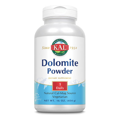 Kal Dolomite Powder, 16 Ounce – Calcium & Magnesium Source (Vegan)