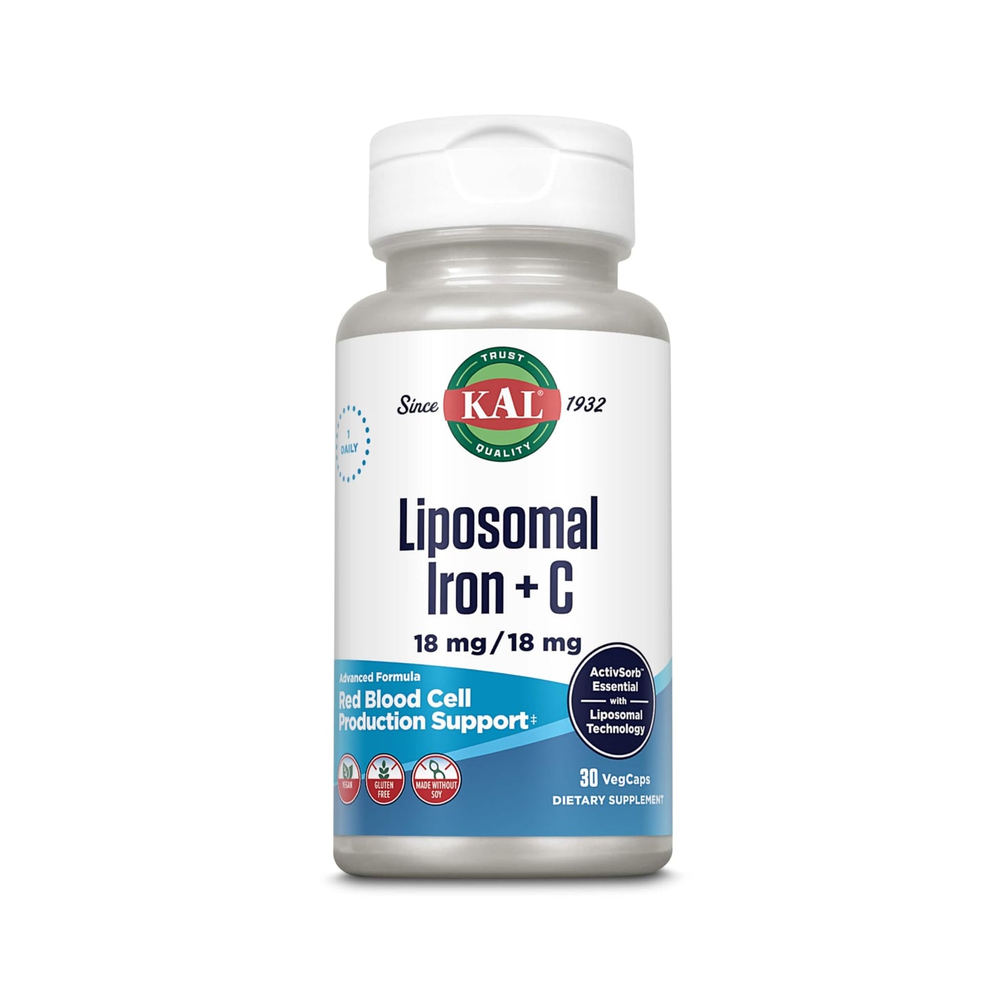 KAL Liposomal Iron with Vitamin C | High-Absorption Iron Supplement
