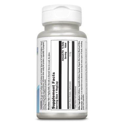KAL Lithium Orotate 5mg | Mood Support & Bioavailability | Organic Rice Bran Base | 60 VegCaps