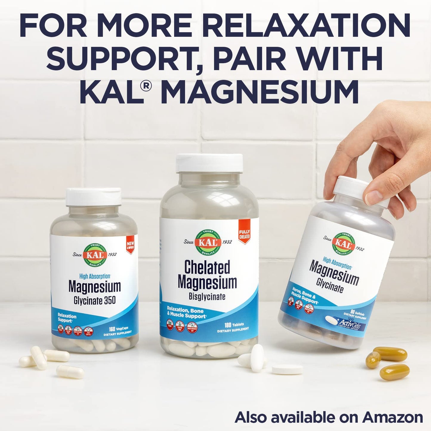 KAL Melatonin 3mg Sustained Release Sleep Aid - Vegan, Gluten Free | 60 Tablets (60 Servings)
