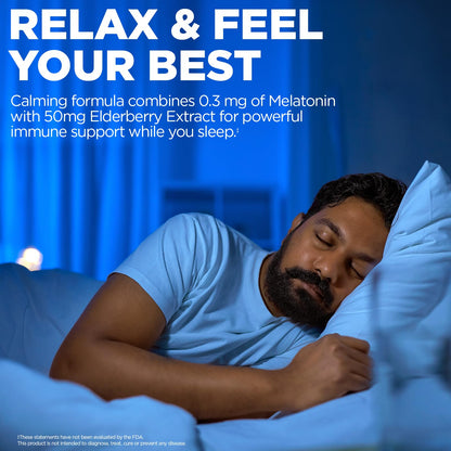 KAL 0.3 mg Melatonin Cherry Elderberry DropIns – 2 Fluid Ounce
