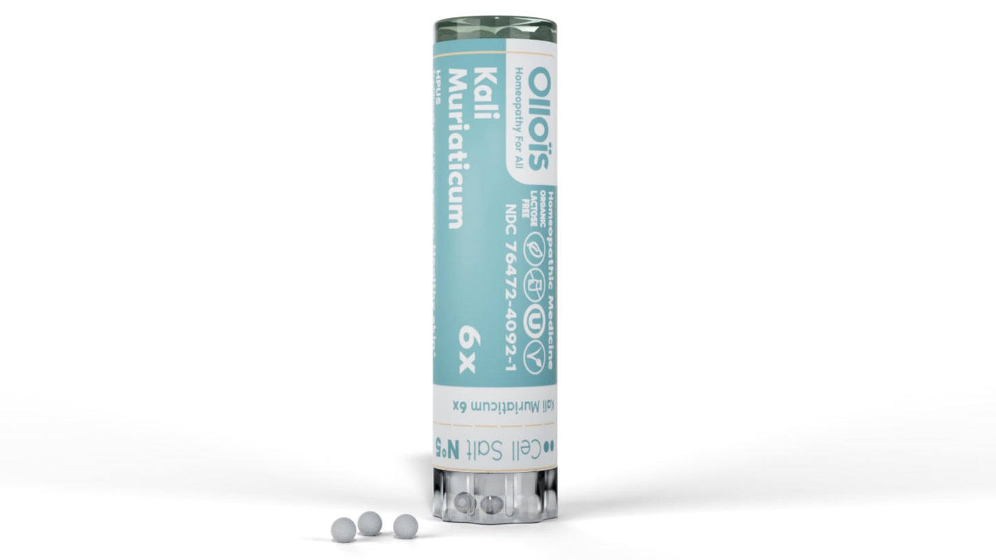 Kali Muriaticum - OLLOIS - Organic & Vegan, Kosher certified, Cell Salt #5 (approx. 80 pellets)