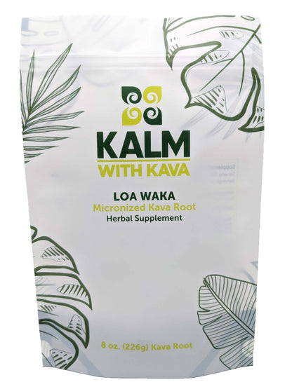 KALM with Kava Loa Waka – Micronized Kava (8 oz.) | Noble Fijian Kava