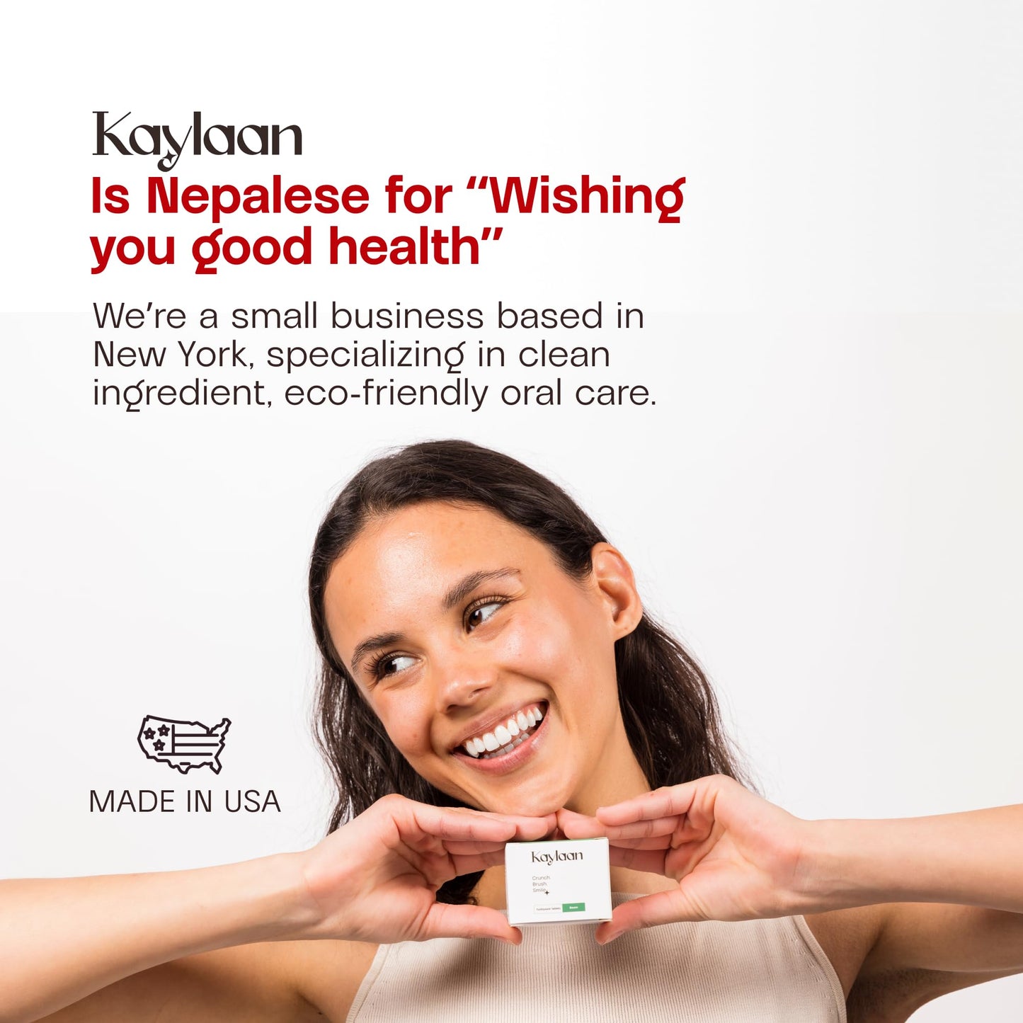 Kalyaan Kids Fluoride Toothpaste Tablets - Whitening, Cavity Protection & Sensitive Teeth Relief | Strawberry 90 Count | Made in USA