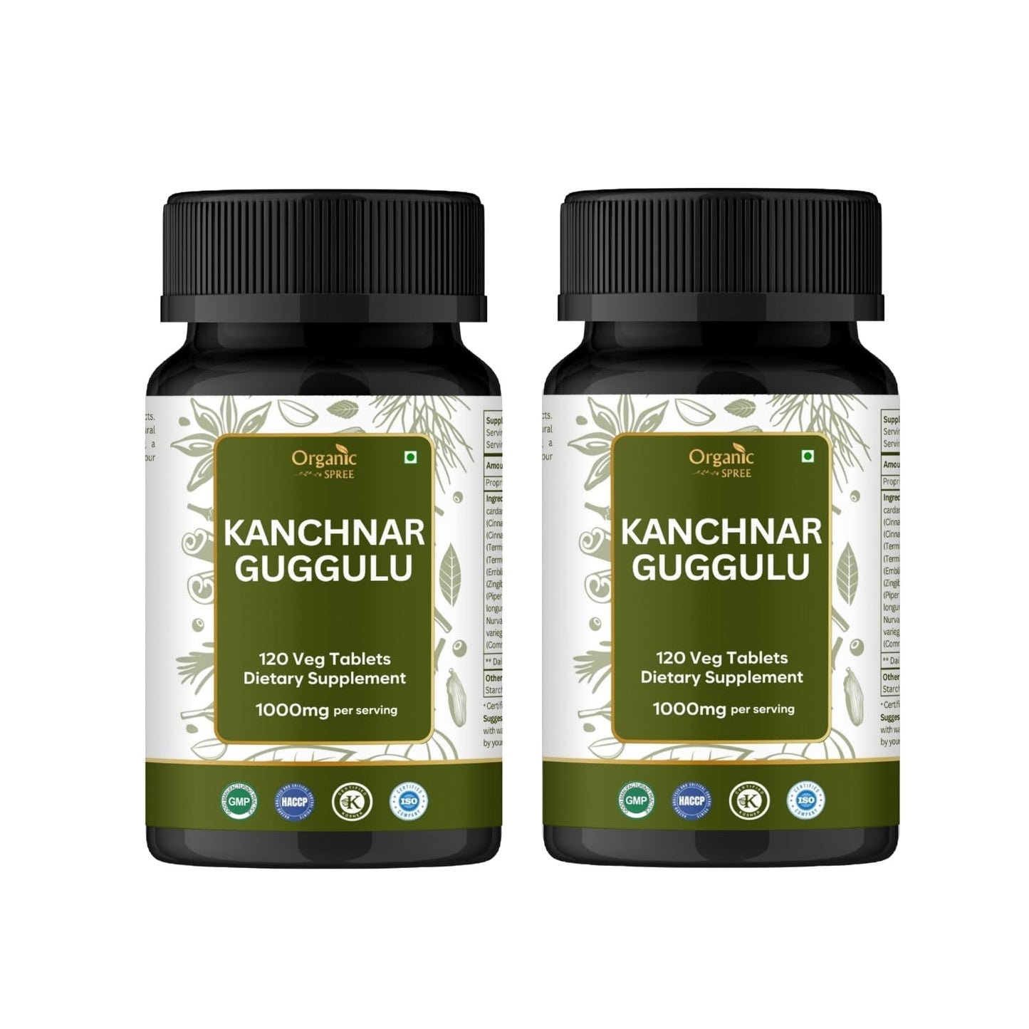ORGANIC SPREE Kanchnar Guggulu 120 Tablets – Detox & Lymphatic Health | Ayurvedic, Vegetarian, Certified