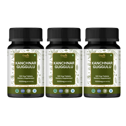 ORGANIC SPREE Kanchnar Guggulu 120 Tablets – Detox & Lymphatic Support