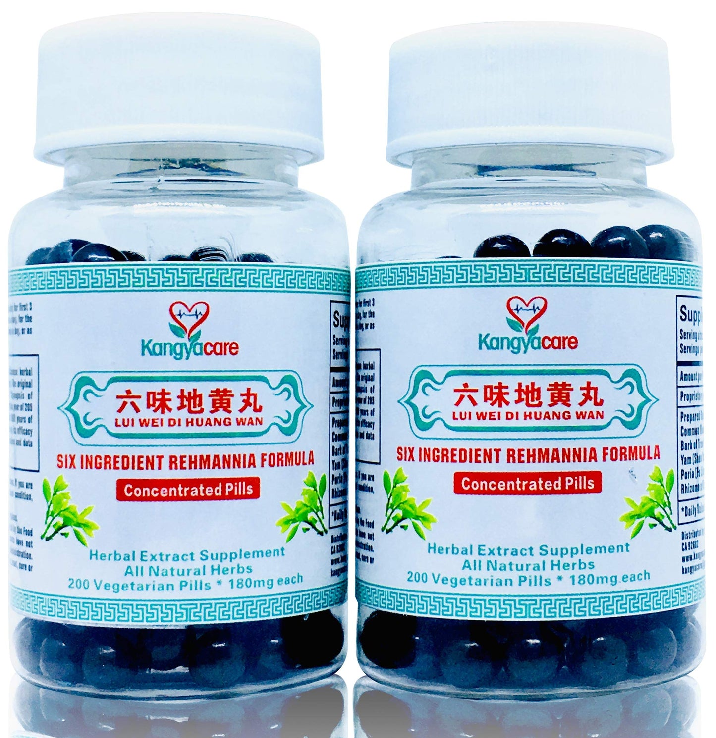 Kangyacare Liu Wei Di Huang Wan 六味地黄丸 – Six Ingredient Rehmannia Formula | Energy & Immune Support | All Natural | 400 Ct (2 Bottles)