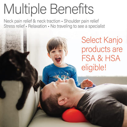 Kanjo Acupressure Neck Pain Relief Cushion – Cervical Traction & Relaxation | Blue