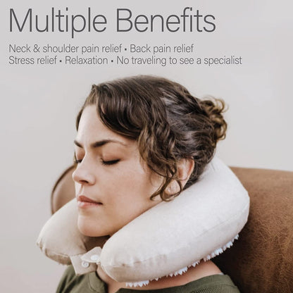 Kanjo Memory Foam Acupressure Neck Pillow – Travel Pillow with Carry Bag