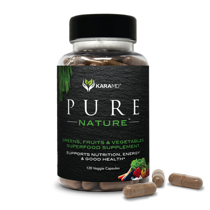 KaraMD Pure Nature Greens, Fruits & Veggies – 30 Servings, Gluten Free & Vegan, Energy & Digestion Support