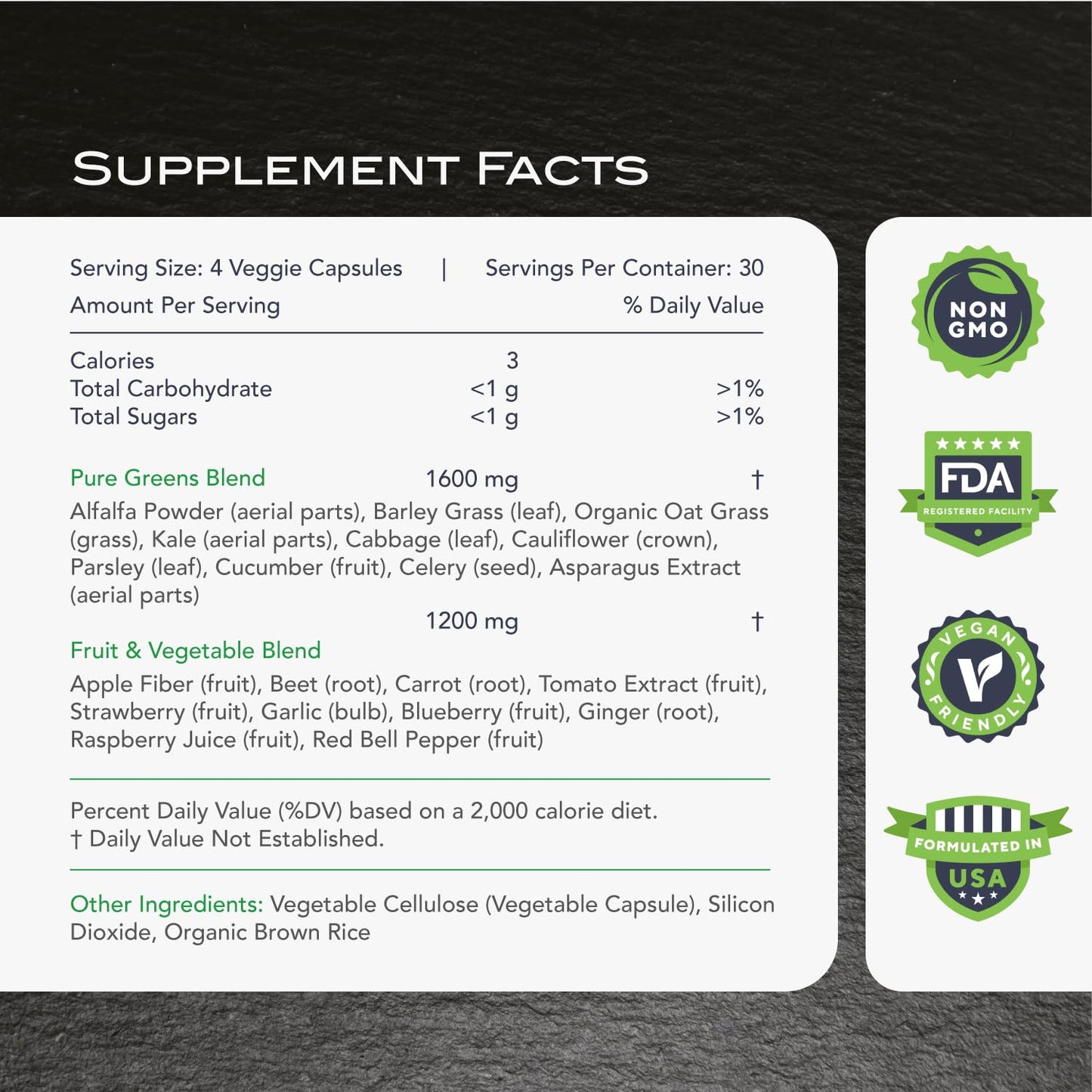 KaraMD Pure Nature Greens, Fruits & Veggies – 30 Servings, Gluten Free & Vegan, Energy & Digestion Support