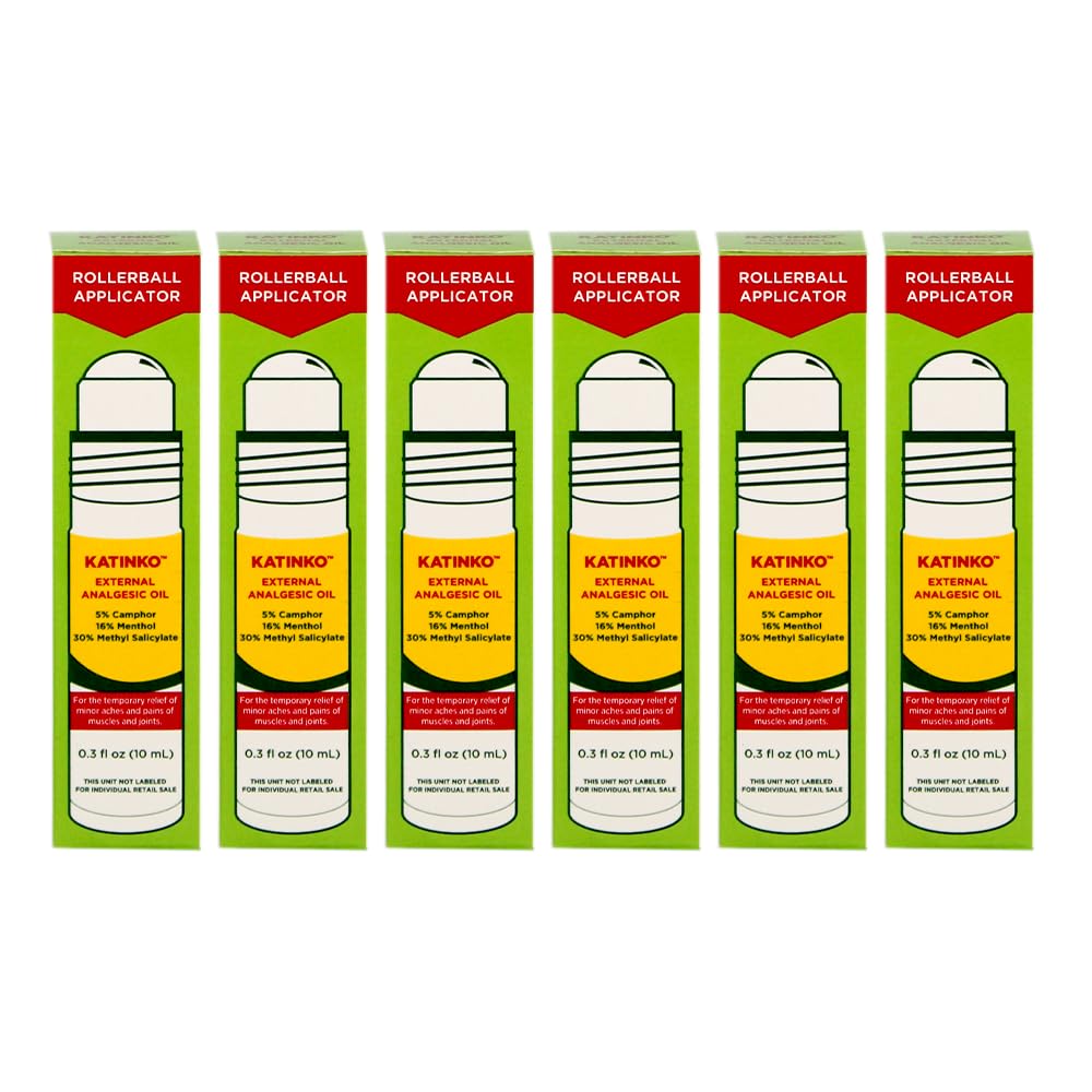 Katinko External Analgesic Oil 10ml - Quick Relief for Sore Muscles, Headaches, Travel Sickness & Insect Bites
